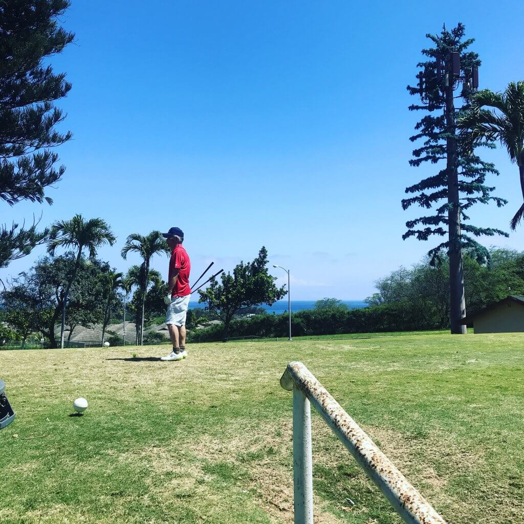 ハワイで大家：父とゴルフ2018