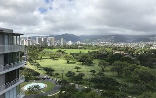 ハワイで大家：ゴールドコーストのこの景色は初めてかも。@Diamond Head Apts